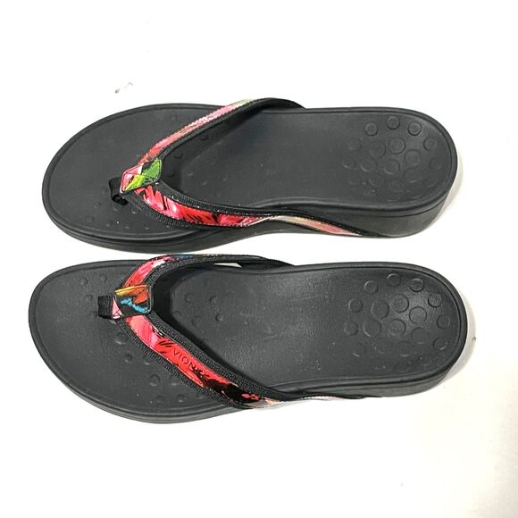 Vionic Pacific High Tide Women’s 7 Multicolor Platform Wedge Flip Flop Comfort - Picture 5 of 8